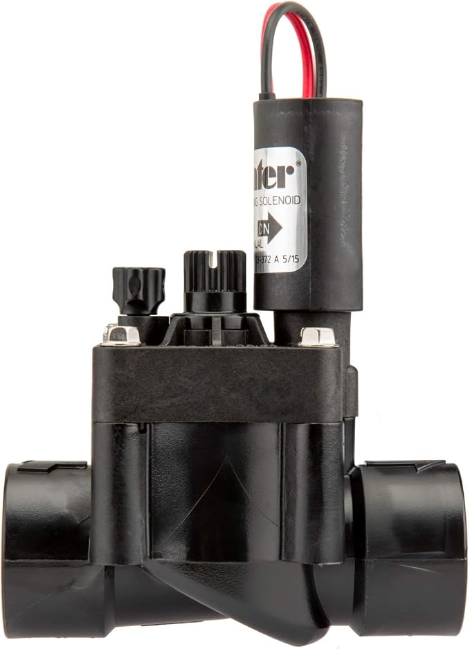 Hunter NODE-100 Battery Operated Sprinkler Timer with 1” PGV Valve & Solenoid, Waterproof, Wireless Irrigation Controller for Lawns, Drip Systems, Gardens