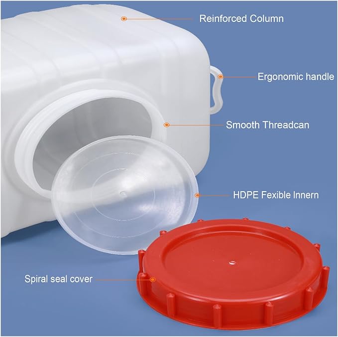 Plastic Water Tank 25L/35L/50L/80L/110L/200L Water Container，Rain Water Tank，Food-Grade Rectangular Thickened Water Tower with Faucet for Household Water Storage(Size:110L)