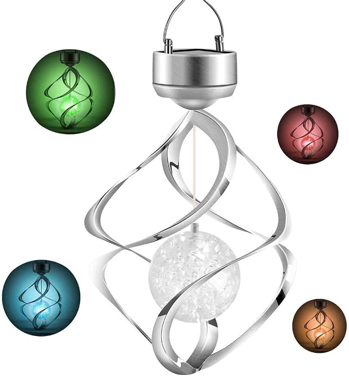Solar Lights Outdoor Wind Chimes LED Colour Changing Hanging Light | Yard Decor,Garden Patio Balcony Lawn,Design Decoration,Birthday Gifts for Women Mom Grandma