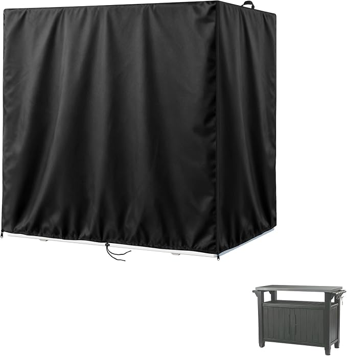 Kasla Storage Cabinet Cover, Outdoor Chest Storage Waterproof Cover, Weatherproof Cabinets Covers for Kitchen Patio Garden Backyard (54"L×23"W×35"H)