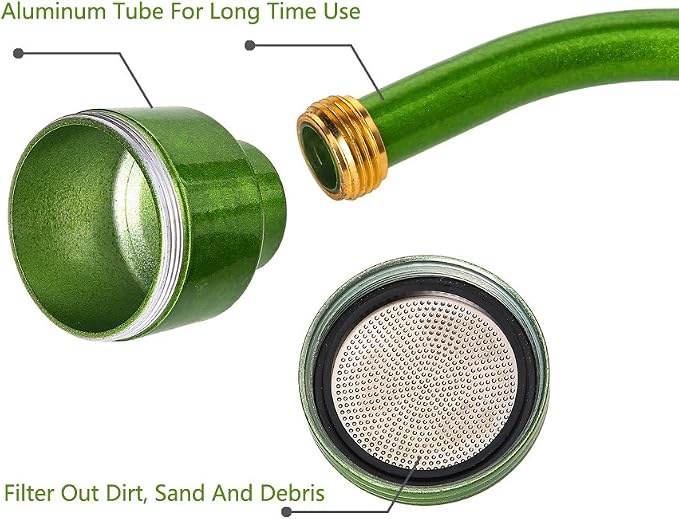 GREEN MOUNT Watering Wand, 24 Inch Sprayer Wand with Superior Stainless Head, Perfect for Hanging Baskets, Plants, Flowers, Shrubs, Garden and Lawn
