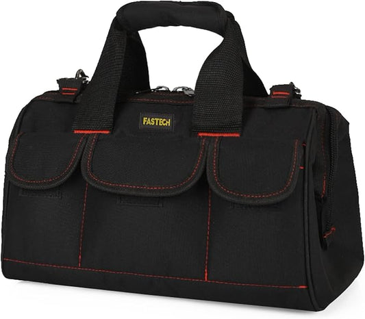 FASTECH 22-inch Heavy Duty Tools Bag With Wide Mouth For Tool Storage, Carrier and Organizer, Tote Bag for Men, Wide Mouth Tool Bag With Inside Pockets (22Inch)
