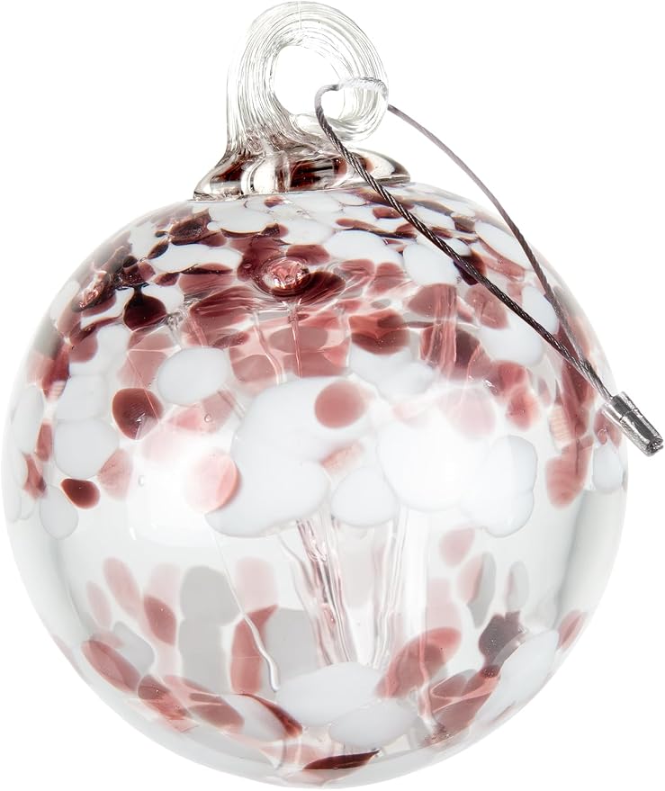 Dale Tiffany Hand Blown Glass, 4" Diameter Enchanted, Tree of Life Collection, Witch Globe Hanging Garden Indoor/Outdoor Decorative Ornament Gazing Ball