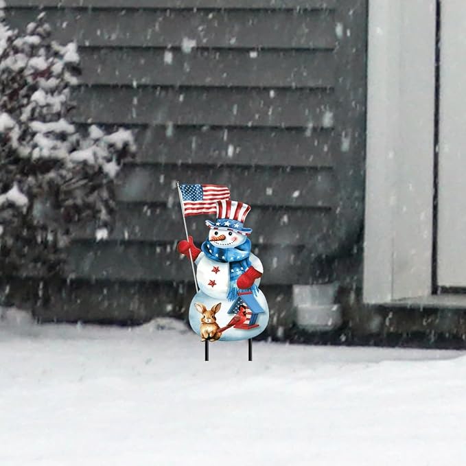 Briarwood Lane Winter Metal Art x American Snowman for Winter Metal Art