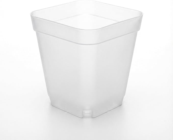 RooTrimmer 120 Packs Square Clear Nursery Pots with Drainage, 2.7 Inch Plastic Seedling Pots for Indoor Plants, Thickened Small Transplant Pot for Seed Starting Succulents Vegetables Lettuce Flowers