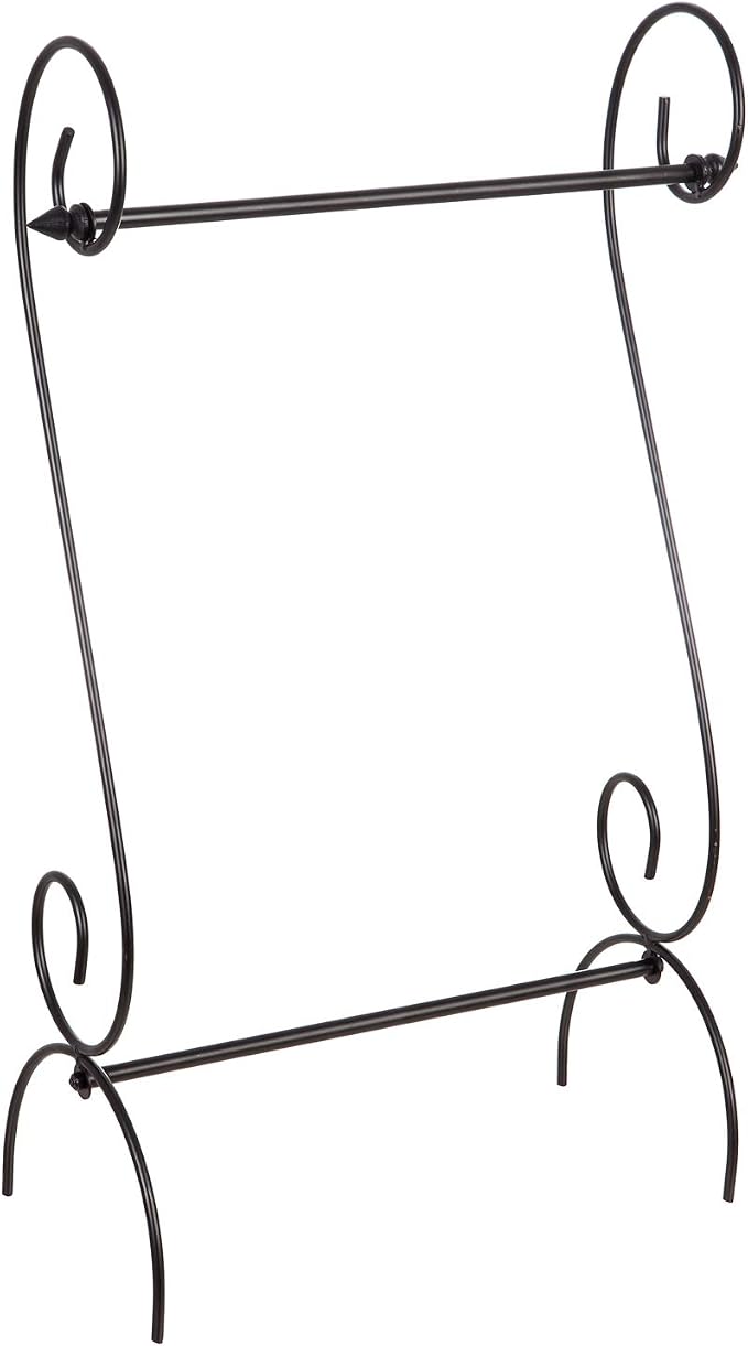 Evergreen Scroll American Garden Flag Stand | Premium Metal Iron Flag Holder Stand | Fits 12x18 Garden Flags for Outside | Weatherproof Outdoor