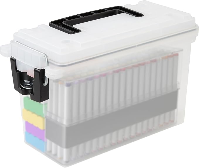 Sheffield Ammo Box Made in USA, Stackable Lockable Ammo Storage Box, Frost | Lockable Storage Box, Water and Dust Resistant Dry Box, Secures Hunting Gear, Gun Accessories, Supplies, and Bullets