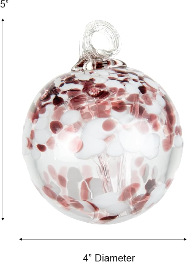 Dale Tiffany Hand Blown Glass, 4" Diameter Enchanted, Tree of Life Collection, Witch Globe Hanging Garden Indoor/Outdoor Decorative Ornament Gazing Ball