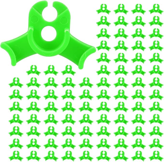 LucyPhy 90 Pack Plant Bender Angle Adjustable Plant Training Clips Low Stress Training Clips 90 Degrees Plant Stem(Circle Style,Green)