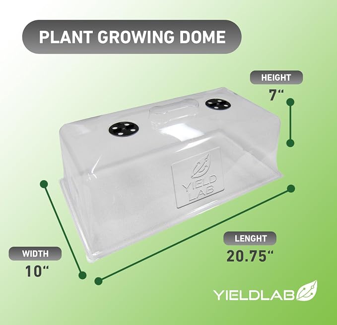 7 Inch Clone Dome - 10 Pack Humidity Vented Domes – Plant Growing Propagation Dome for Seedling, Germination, Soil & Hydroponic Horticulture