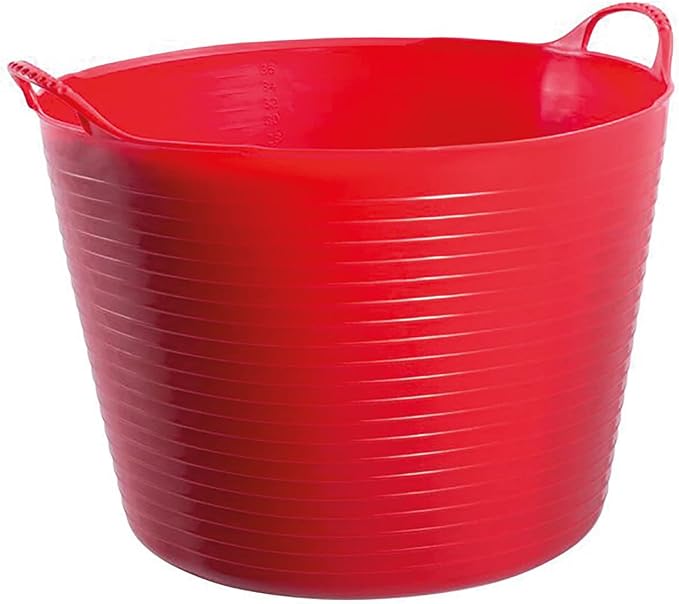 Red Gorilla Large Flexible Plastic Tub, Toy Storage, Laundry, Gardening & More, 38 Liter/10 Gallon, Red