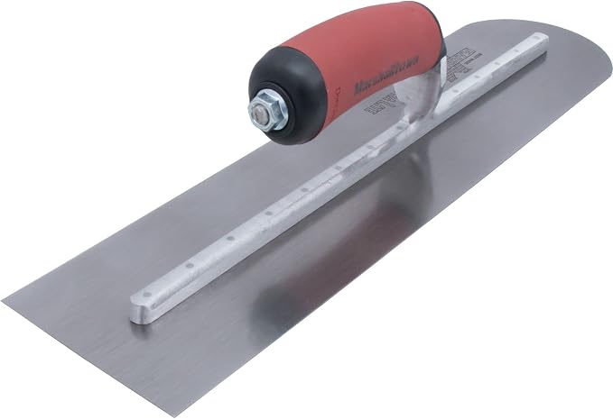 MARSHALLTOWN Rounded Front Finishing Trowel, 20 x 4 Inch Steel Blade, Assembled in USA, MXS20RED