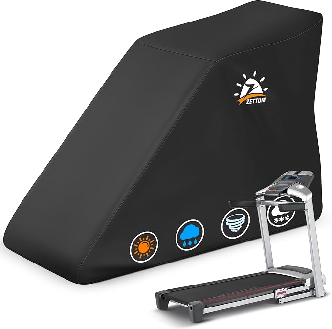 Zettum Treadmill Cover - 600D Treadmill Dust Cover Waterproof, Gym Equipment Running Machine Covers with Windproof Drawstring, Exercise Workout Equipment Protective for Home Indoor Outdoor