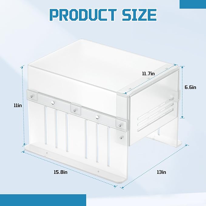 Salcod Pool Pump Cover for Outside Units, UV-Resistant ABS, White | Fits 1/3 to 2 HP Motors, 4.25–5.25 Inch Diameter, UV- and Water-Resistant ABS, Side Vents, Heat-Reflective White