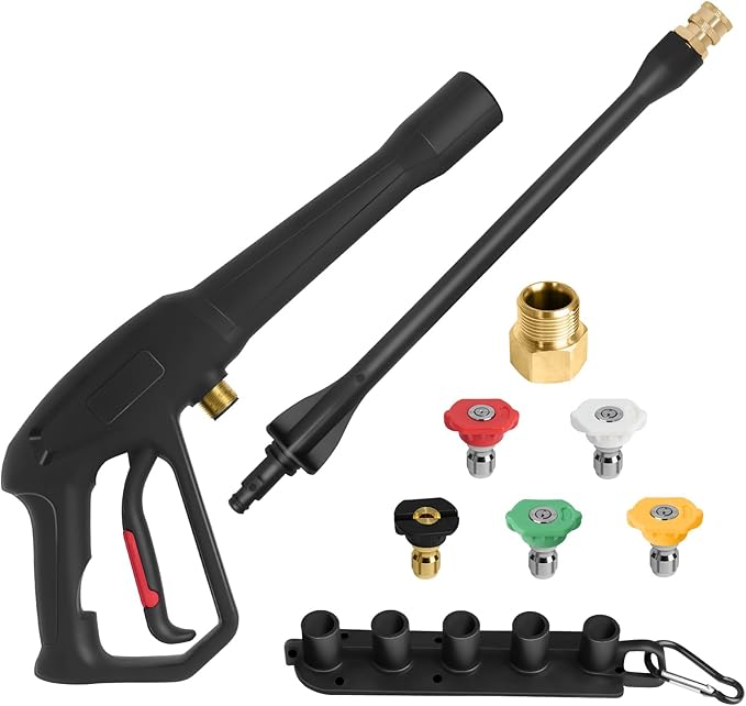 Pressure Washer Spray Gun, for Ryobi Pressure Washer Gun, with Jet Wand and 5 Spray Nozzles