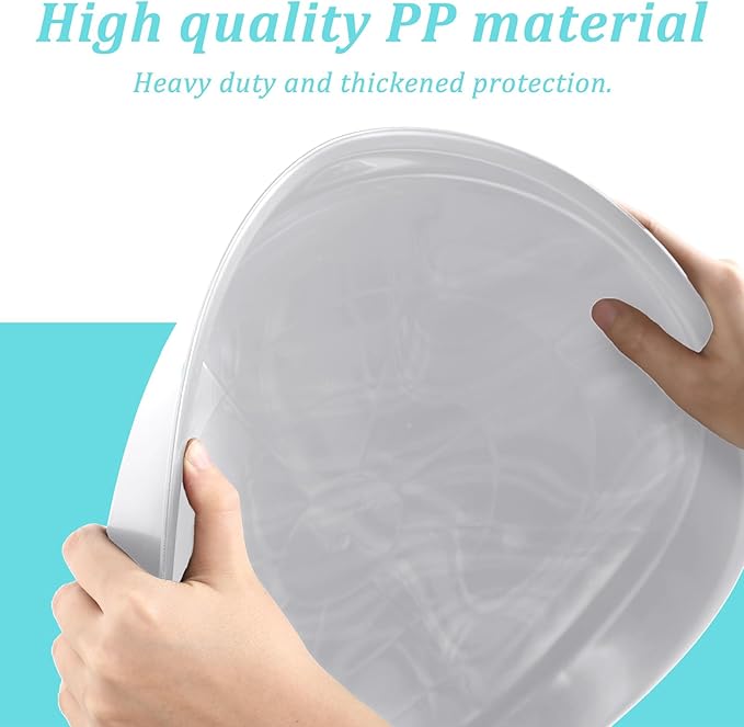 Eccliy 12 Pcs Plastic Plant Saucers Round Plant Tray Large Flower Pot Heavy Duty Planter Water Trays Thick Planter Drip Saucers for Indoors and Outdoors(18 Inch,White)
