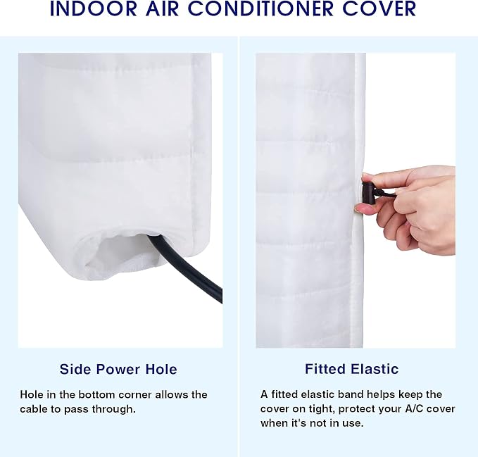 KylinLucky Indoor AC Cover for Inside Window Unit 17 x 13 x 3 inches | Inside Air Conditioner Cover, Dust Protection, White