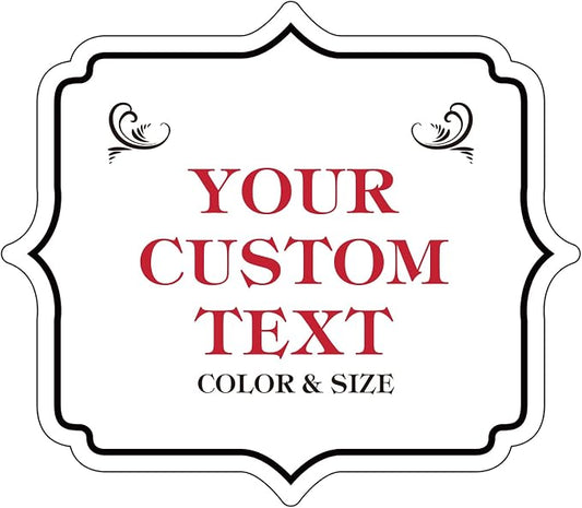 Custom Sign - Custom Sign Outdoor Metal,Personalized Metal Signs for Outside,Yard,Wall,Office,Business,Garden,Gate,Porch,Garage Ultra Clear Waterproof 10 x 8.6 inch