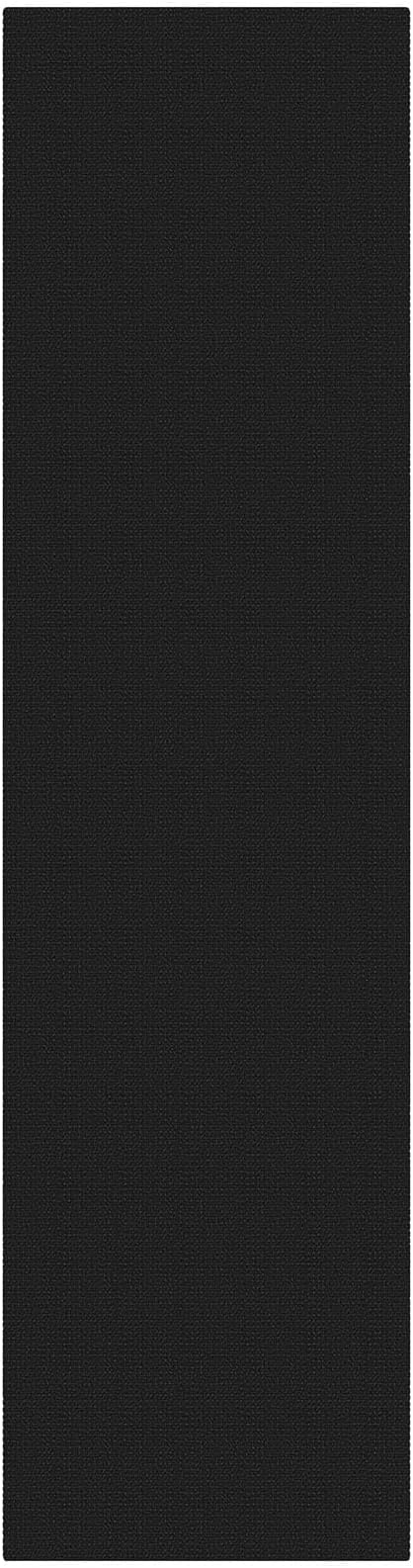 KOZYFLY Black Runners Rugs for Hallway 2.5'x10', Washable Runner Rug, Woven Non Slip Kitchen Runner, Braided Entryway Rug, Floor Carpet for Entry, Aisle, Hall, Black/Dark Grey