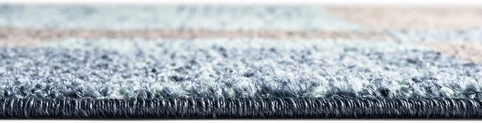 Unique Loom Autumn Collection Area Rug - Providence (2' x 3' 1" Rectangle, Blue Gray/ Light Brown)