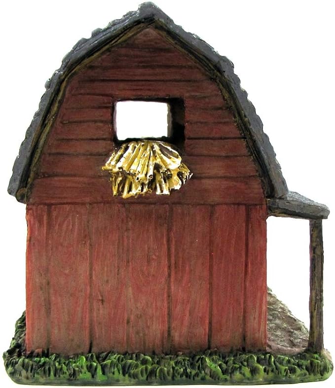 Treasure Gurus Miniature Red Barn Fairy Garden House Accessory Mini Dollhouse Decor Outdoor Gnome Home Ornament