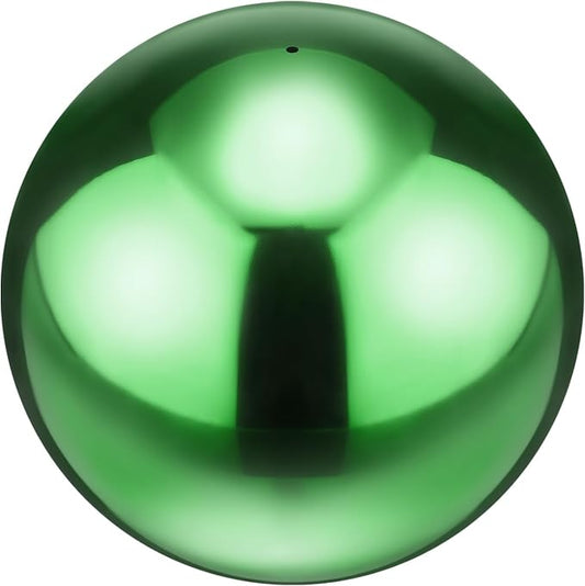 M METERXITY 1-Pack Garden Gazing Globes Ball 8 Inch 201 Stainless Steel Hollow Mirror Reflective Floating Ball for Garden/Pond/Home/Yard Outdoor Decoration [Ruby Green]