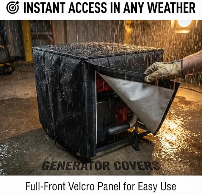 Waterproof Generator Cover for Outside, 600D Heavy Duty Oxford, 32x24x24 Inch, 5000W-10000W, Fits Champion Westinghouse Honda Predator WEN DuroMax Generac
