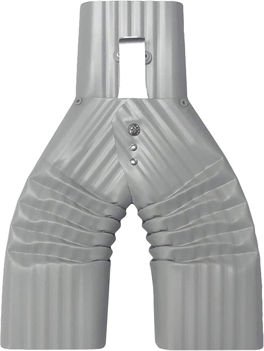 Basic Downspout Diverter for Rain Barrels (2x3), Made in The U.S.A. (Pearl Gray)