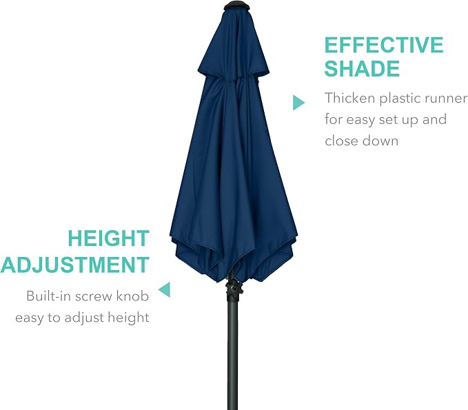 AMMSUN 6ft Patio Umbrella Outdoor Table Umbrellas with Push Button Tilt, UPF50+ Premium Steel Pole and Ribs for Deck, Lawn, Garden, Backyard & Pool