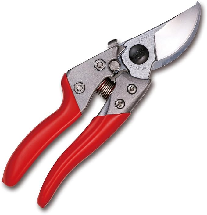 ARS HP-VS7XZ Heavy Duty Hand Pruner, 7", Red Handles