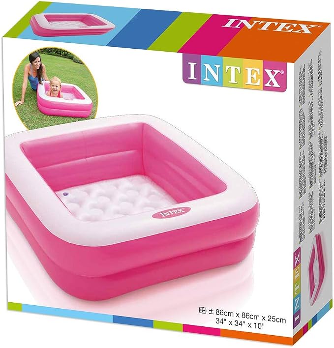 Intex Baby Pool Play Box Pool, Assorted Colours, 86 x 86 x 25 cm