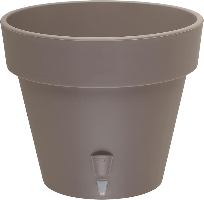DECOPOTS - Pack of 3 - Self Watering Planter - Height 6.9 inches - Flower Pot with Bottom Watering Level Indicator for All House Plants, Flowers, Herbs (Diameter 6.9", Shade)