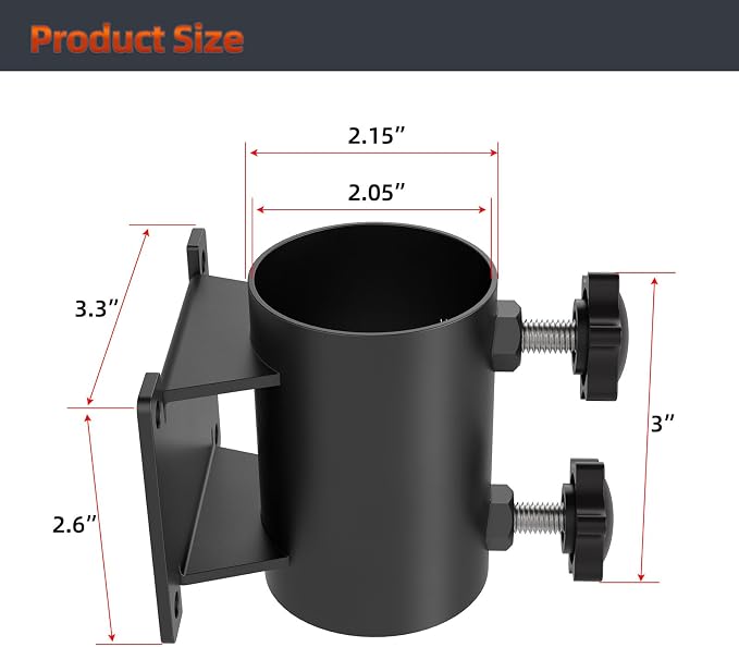 Deck Umbrella Mount Stainless Steel Patio Umbrella Holder, Umbrella Clamp Mount for Deck Railing Heavy Duty Outdoor Umbrella Clamp (4 Pcs)