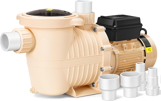 VIVOHOME 2.0HP 115V Variable Speed Pool Pump, Self-Priming, 1.5" & 2" Inlet w/Strainer Basket for in/Above Ground Pools