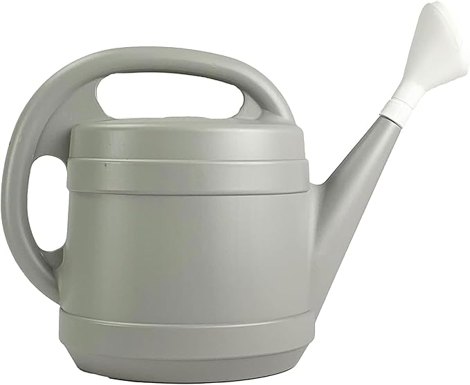 Standard Watering Can - Plant Watering Can - Small Plastic Garden Water Pot for Indoor Outdoor Plants Flowers by The HC Companies, 2 Gallon, Cool Gray
