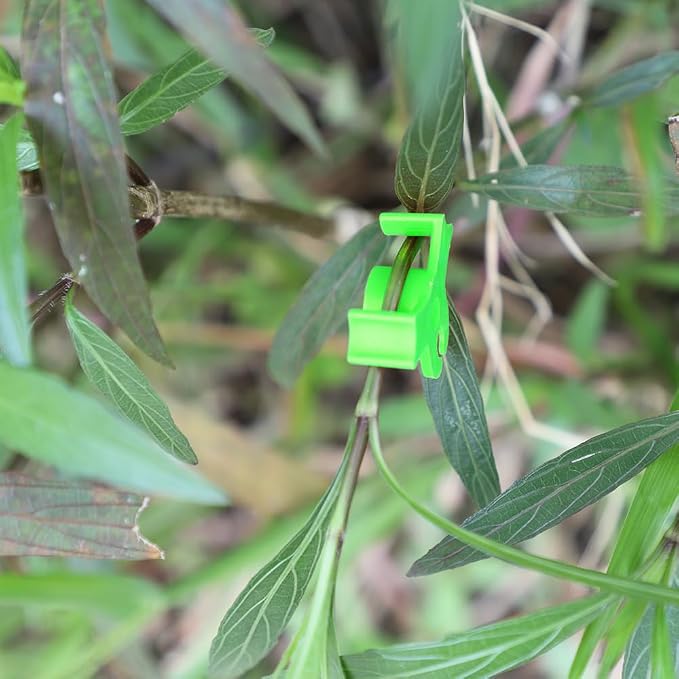 LucyPhy 90 Pack Plant Bender Angle Adjustable Plant Training Clips Low Stress Training Clips 90 Degrees Plant Stem(Circle Style,Green)