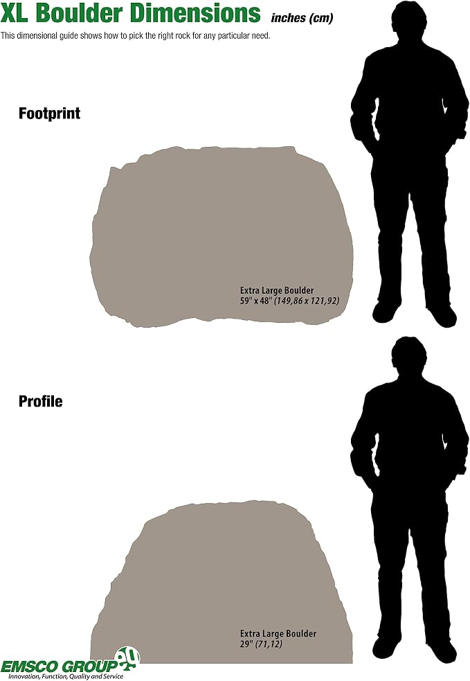 EMSCO Group 2372-1 Natural Sandstone Appearance – Extra Large Lightweight – Easy to Install Fake Rock Landscape Boulder | Sandstone, Extra Large Boulder Size, Decorative Landscape Rock Cover, Covers Well Pumps, Sprinkler Valves & Yard Utilities