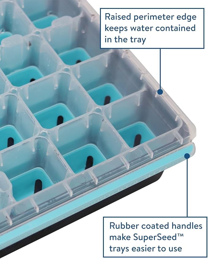 Burpee 36 & 8 Cell Seed Starting Trays | Reusable Indoor Vegetable, Flower & Herb Garden Kit | Flexible Silicone Cells for Reduced Transplant Stress