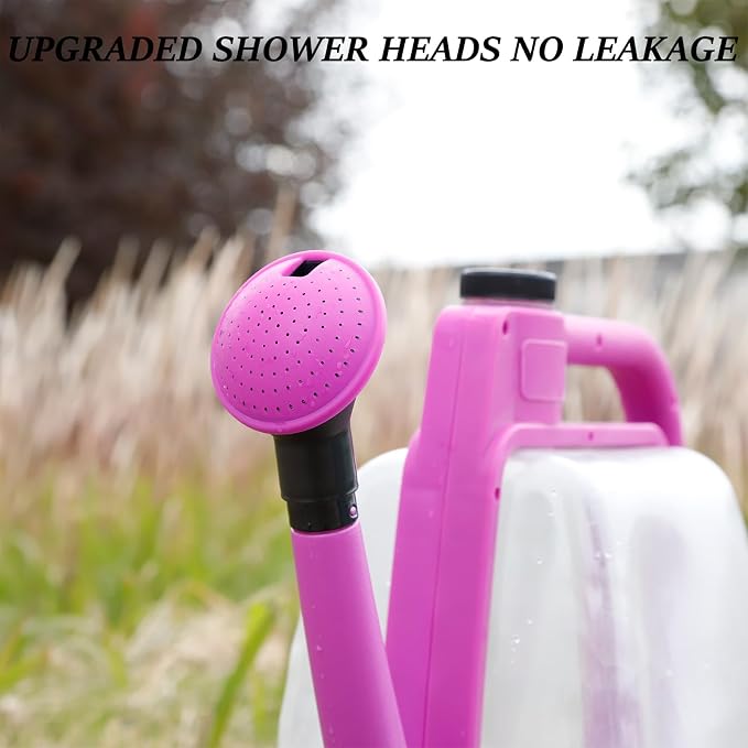 6L-Purple Foldable Watering Can with Rotating Nozzle & Long Spout for Plants, Indoor Outdoor Gardening, Clear Plastic