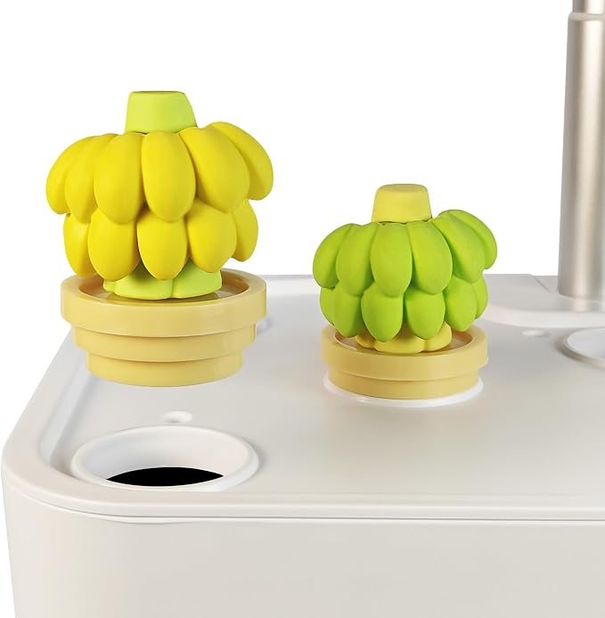 Universal Plant Spacer Caps (8 Pcs) Compatible with AeroGarden, Ahopegarden, GardenCube, iDOO, Mufga, Letpot and Other Hydroponics Growing System, Pod Cover Lids for Indoor Garden Banana