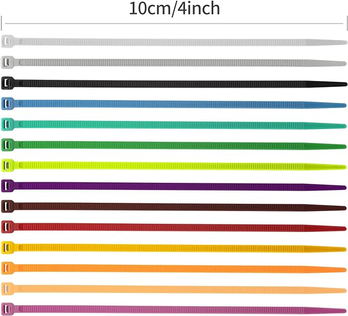 XINGO 1000 PCS 4 inch Garden Green Zip Ties, 18lb Strength, Small Tie Wraps Self-Locking Nylon Zip Ties for Indoor and Outdoor Use (Dark Green)