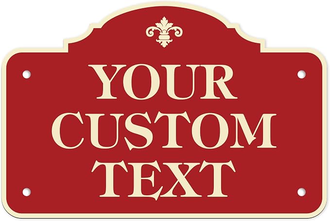Custom Sign, Customized for Outdoor/Indoor Use, Personalized Designer Style Sign, 24 Colors, Rust-Free Thick ACM - Horizontal Round Corner 12x18 Inch, 24 Colors, Rust-Free Thick ACM by My Sign Center, USA