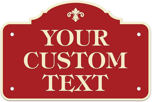 Custom Sign, Customized for Outdoor/Indoor Use, Personalized Designer Style Sign, 24 Colors, Rust-Free Thick ACM - Horizontal Round Corner 12x18 Inch, 24 Colors, Rust-Free Thick ACM by My Sign Center, USA