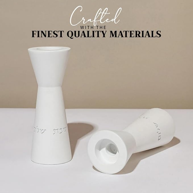 Aura Luxury Candle Holder Set – Modern Décor for Living Room & Dining Table - White