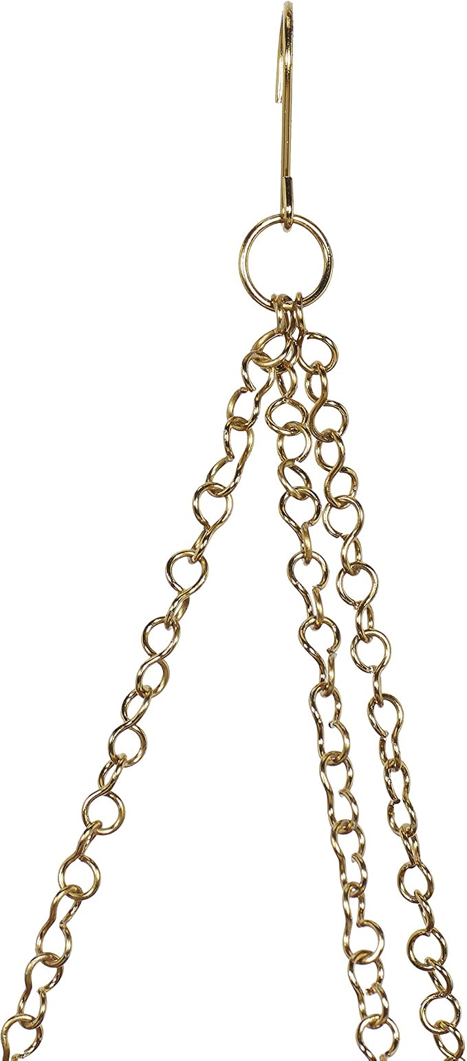 Deco 79 Metal Indoor Outdoor Wall Planter Indoor Outdoor Hanging Dome Hanging Planter with Chain, Set of 2 Plant Hanger 5", 6"H, Gold