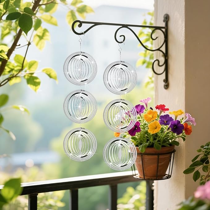 Reflective Bird Scare Discs, 12 PCS Bird reflectors to Keep Birds, Pigeon, Woodpecker Away, Double-Sided Mirror Reflectors for Outdoor Garden Decor