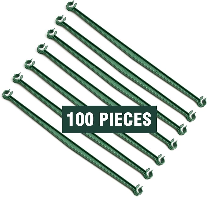 100PCS Stake Arms for Tomato Cage, 11.8 Inches Expandable Trellis Connectors, Tomato Stake Supports, 11mm Bayonet Diameter Plant Stakes for Climbing Plants, Tomatoes Stakes, Vegetables