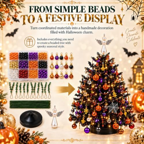2027Upgraded DIY Beaded Christmas Tree Kit,Handmade Mini Desk Xmas Bead Art - Image 4