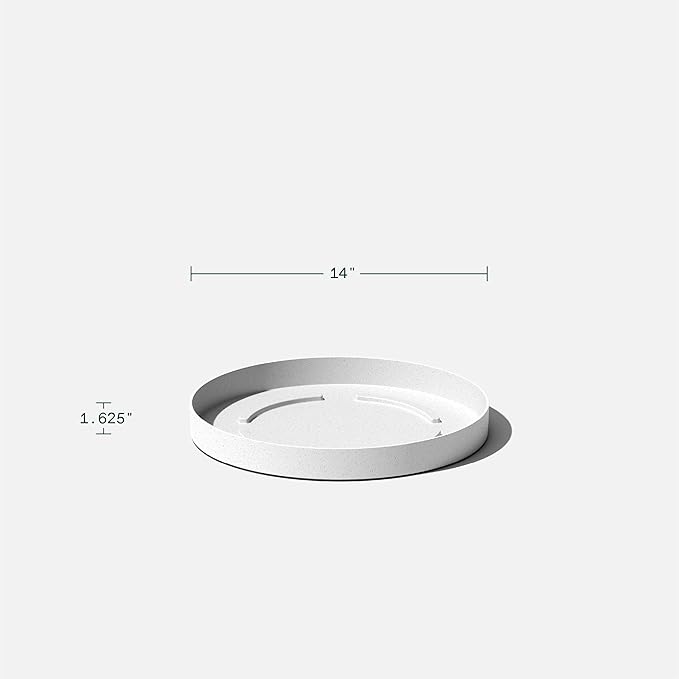 Veradek Mason Series Lima Planter - Round Planter for Indoor or Outdoor Porch/Garden | Made from Plastic-Stone Composite with Drainage Holes | Modern Décor for Succulents, Flowers, Small Plants