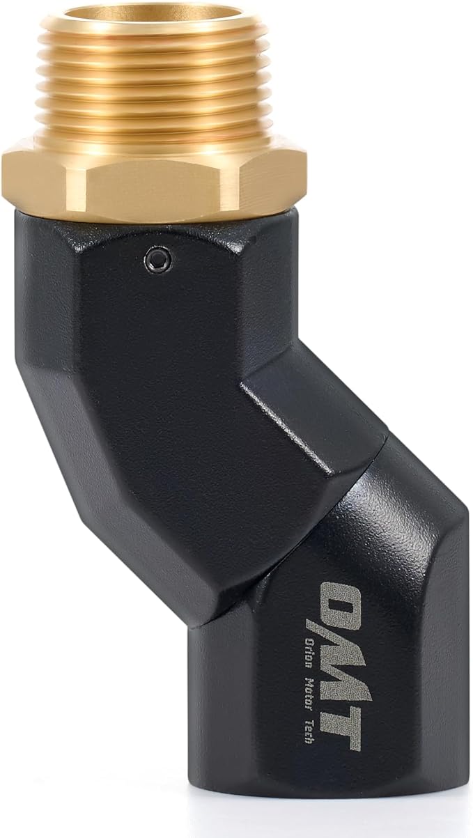 Orion Motor Tech 1" NPT Fuel Hose Nozzle Swivel, 1" Dual NPT Fuel Transfer Pump Nozzle Swivel, Multi Plane 360 Rotating